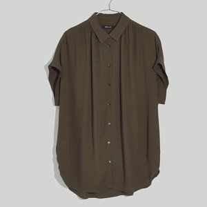 Madewell Silk Drapey Central Shirt